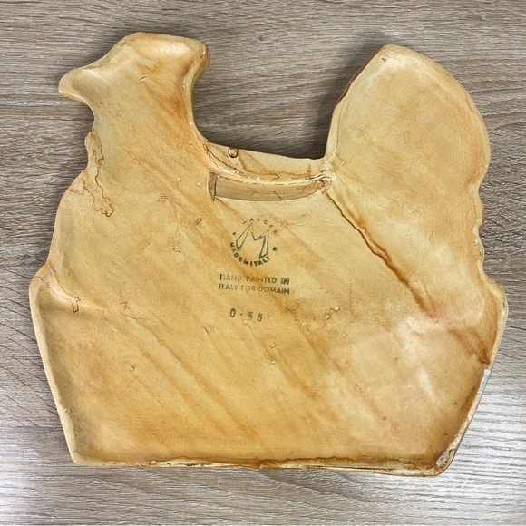 Vintage Raymor Mancer Hand Painted Hen In Basket Ceramic Wall Art Made in Italy - Picture 9 of 14